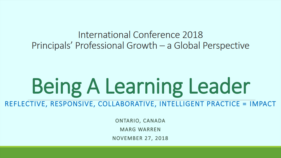 Presentation by Marg WARREN